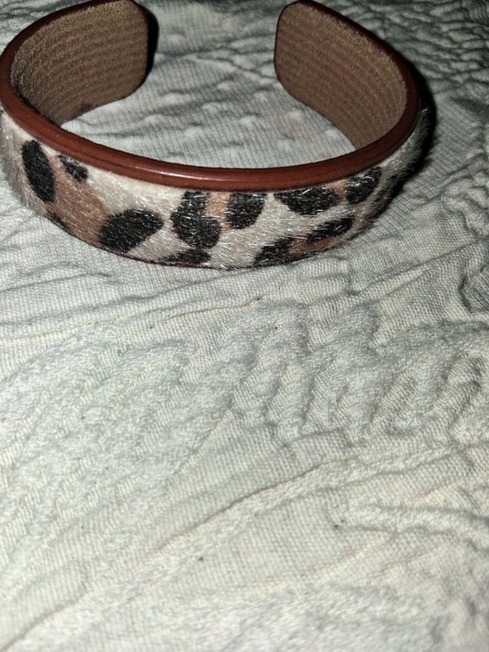 Leopard Print Cuff in Brown & Black